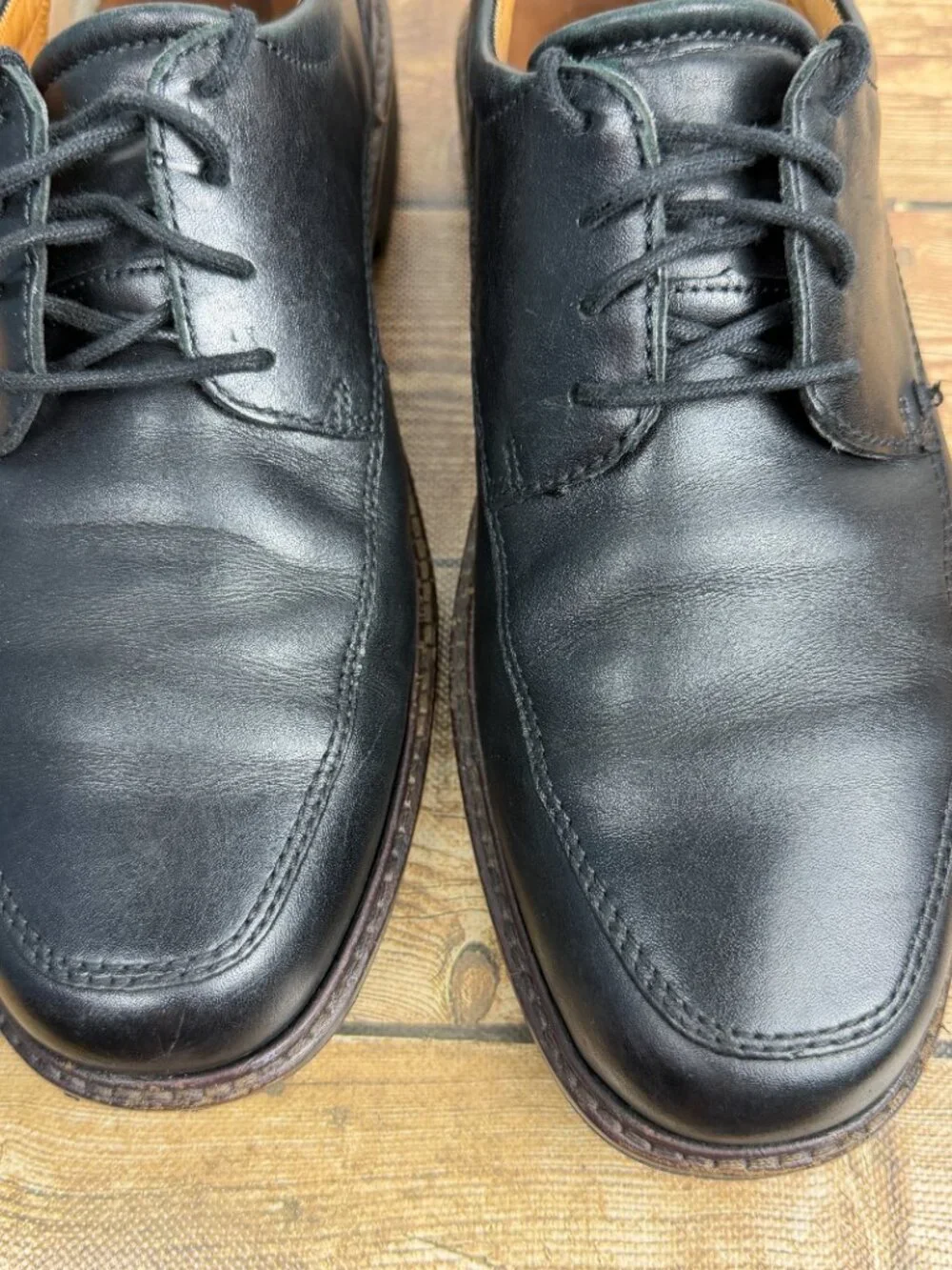 ECCO Men's Size 10 Black Leather Lace-Up Dress Shoes Oxford Comfort Classic ECCO